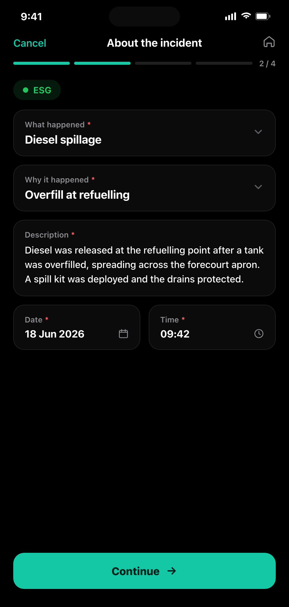 Adding report details